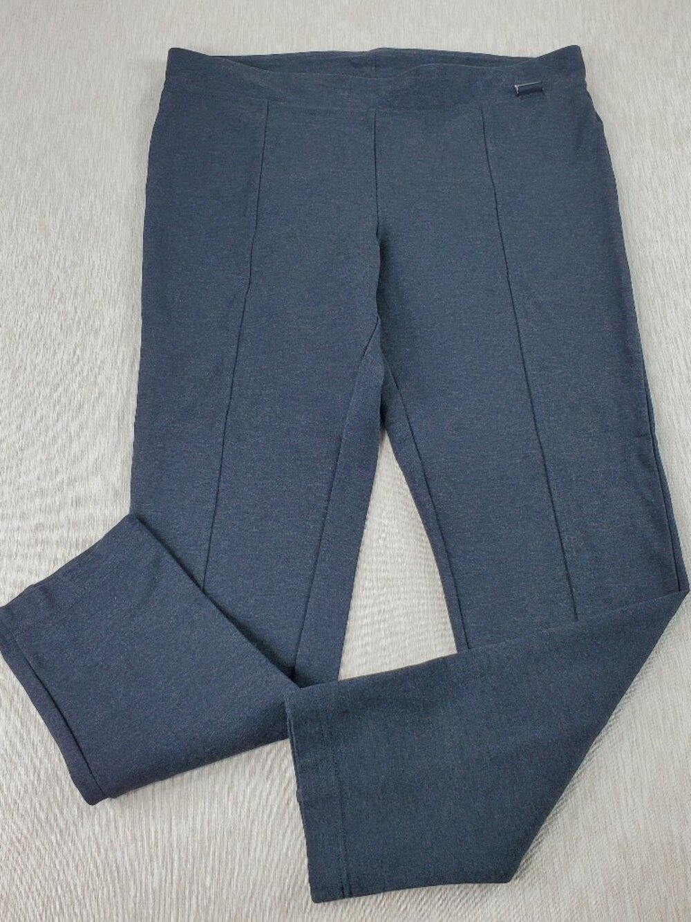 Calvin Klein Women's Gray Power Stretch Front Seam Pull On Pants Large M4VKX211